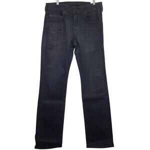 NWT TRUE RELIGION Straight No Flap Jeans Black Men's Size 33 ~ Style 101752
